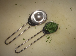 a teaspoon of chopped mint